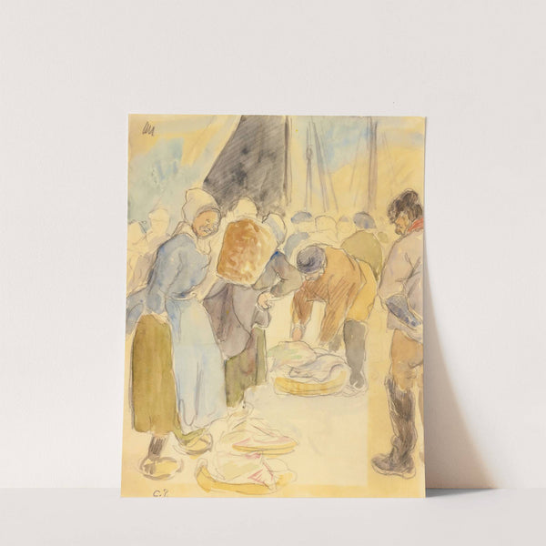 Marché Aux Poissons, Dieppe by Camille Pissarro
