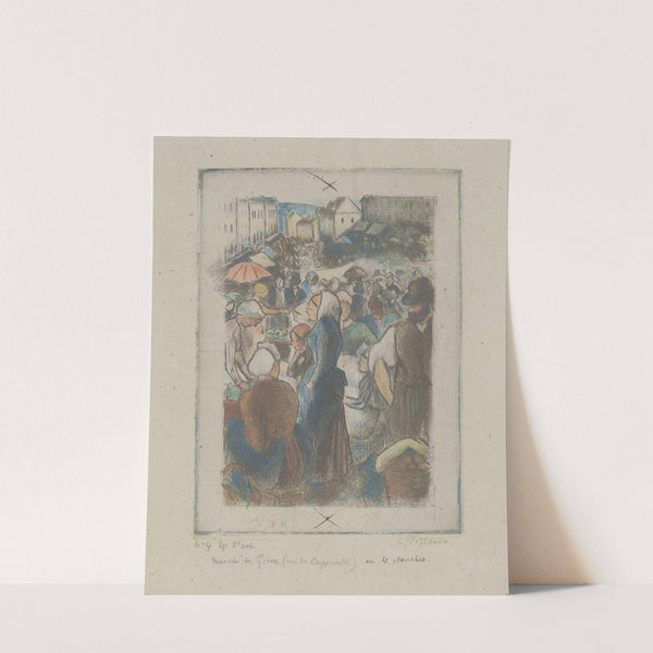 Marché de Gisors (rue Cappeville) (1894) by Camille Pissarro