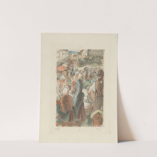 Marché de Gisors (rue Cappeville) by Camille Pissarro