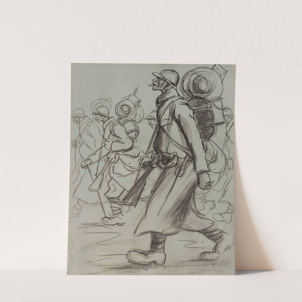 Marche de poilus (1915-1916) by Georges Goursat (Sem)