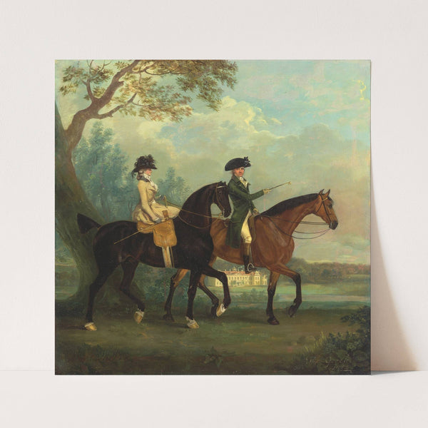 Marcia Pitt and Her Brother George Pitt, Later 2nd Baron Rivers, Riding in the Park at Stratfield Sa… by Thomas Gooch