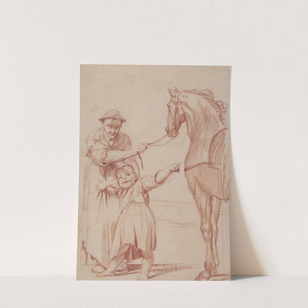 Marcolfa Persuades Cacasenno to Mount a Horse (1665–1747) by Giuseppe Maria Crespi