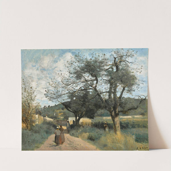 Marcoussis, Route À Travers Les Champs by Jean-Baptiste-Camille Corot