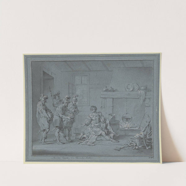 Marcus Curius Dentatus weist die Geschenke der Samniter zurück by Januarius Zick