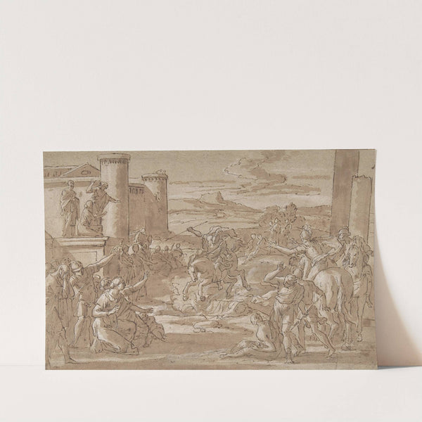 Marcus Curtius Leaping into the Chasm by Luigi Garzi