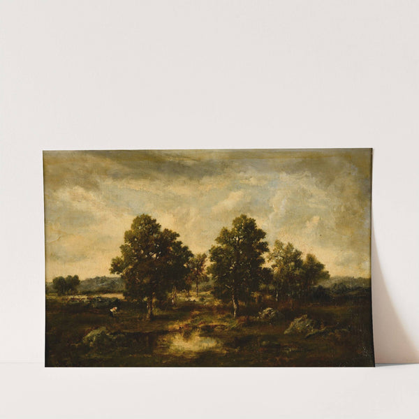 Mare dans une lande by Narcisse-Virgile Diaz de La Peña