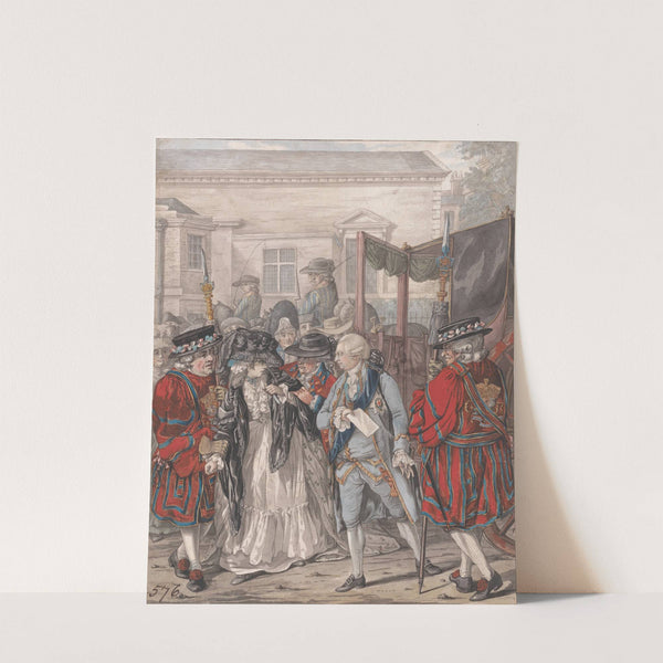 Margaret Nicholson Attempting to Assassinate His Majesty, George III, at the Garden Entrance of St. James's Palace, 2nd August 1786 by Richard Dighton