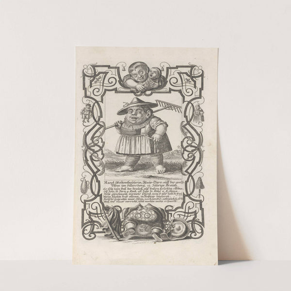 Margl Woltzenthoulerin, Mayr-Thirn auf der grossen Olbm im Zillersberg, 12. Jährige Brauth, Pl. 40 (1710-1719) by Elias Baeck