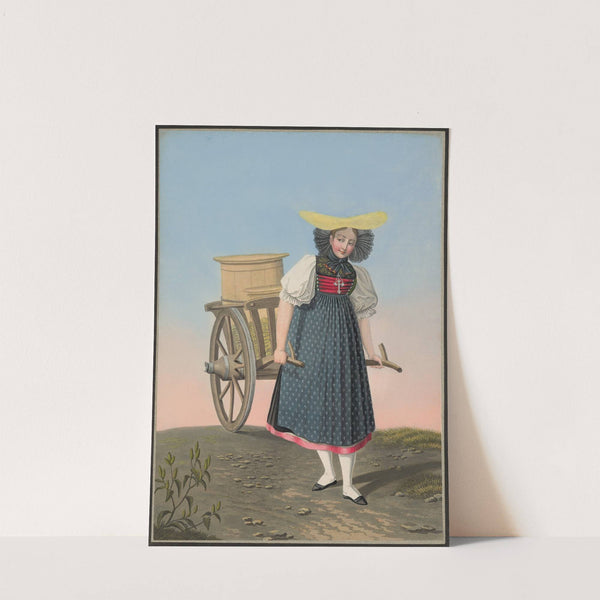 Marguerithe Schoeply, Sommelière au Cabaret de l’Etoile tout près de Soleure (1825-1830) by Jean Emmanuel Locher