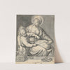 Maria am Nähkissen mit dem Sohn by Peter Bock