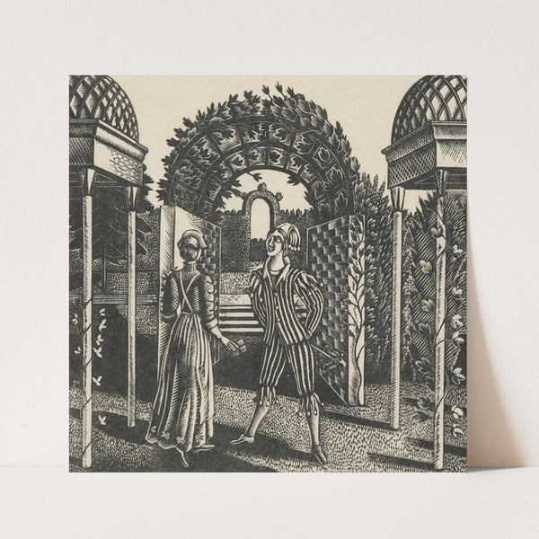 Maria and clown (1932) by Eric Ravilious