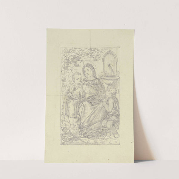 Maria, das Jesuskind und den Johannesknaben unterrichtend by Ferdinand Fellner