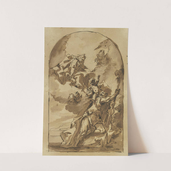 Maria erscheint dem Heiligen Christophorus by Gaspare Diziani