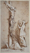 Maria, Johannes und Maria Magdalena unter dem Kreuz