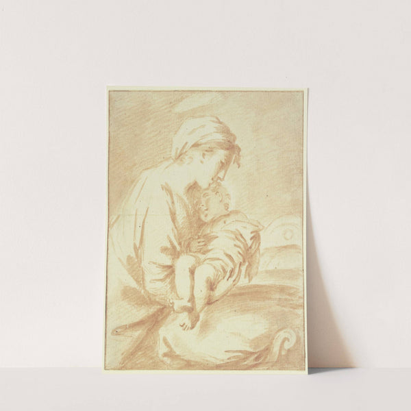 Maria legt das Kind schlafen by Sébastien Bourdon