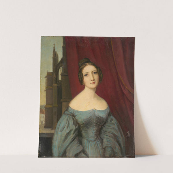 Maria Magdalena von Kachthaler in front of Freiburg Cathedral by August Bootz