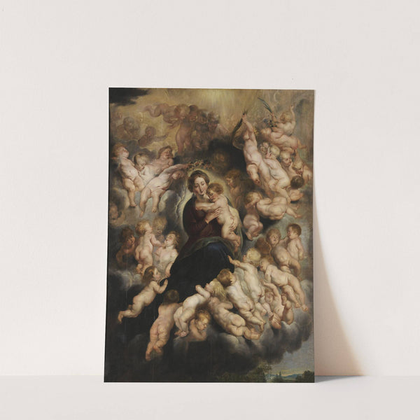 Maria mit Kind im Engelskranz by Follower of Peter Paul Rubens