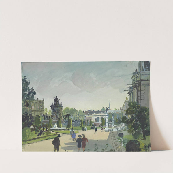 Maria Theresien-Denkmal mit Blick gegen das Burgtor (1940) by Oskar Laske