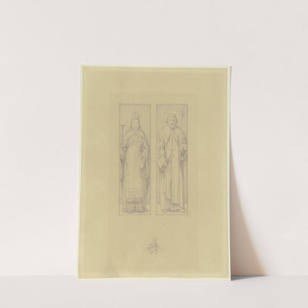 Maria und Joseph, ganze Figuren nebeneinander (1853) by Eduard von Steinle