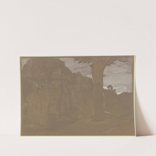 Maria vor Bethlehem wartend, bis Joseph Obdach gefunden hat (1863) by Eduard von Steinle