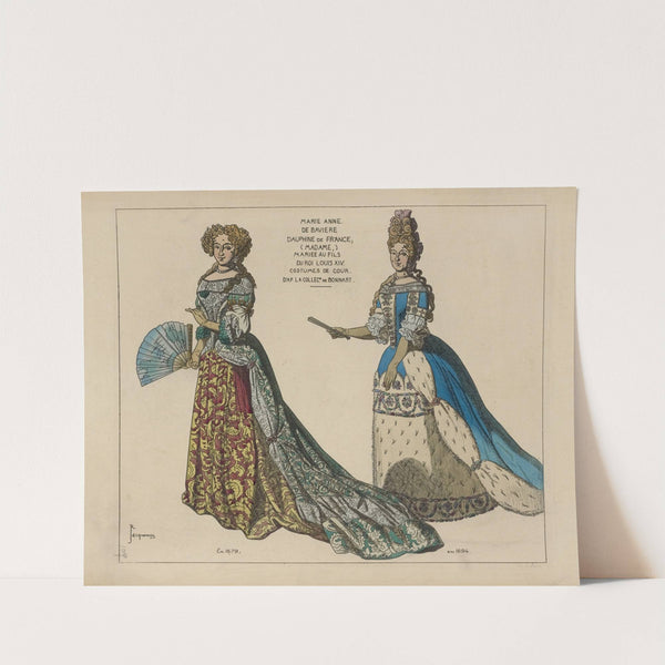 Marie Anne De Baviere dauphine de France; (Madame,) mariee au fils du roi Louis XIV. by Raphaël Jacquemin