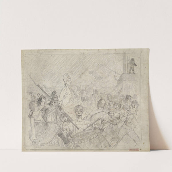 Marie Antoinette Vorzeichnung by Lovis Corinth