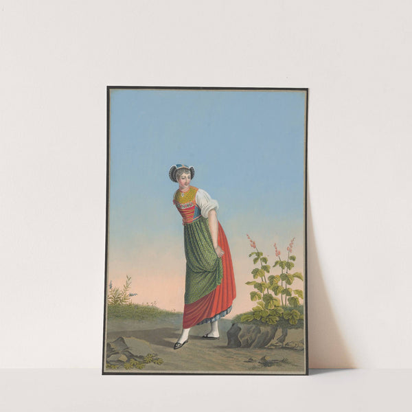 Marie Koenig, Fille d’un particulier aisé, du Canton de St. Gall (1825-1830) by Jean Emmanuel Locher