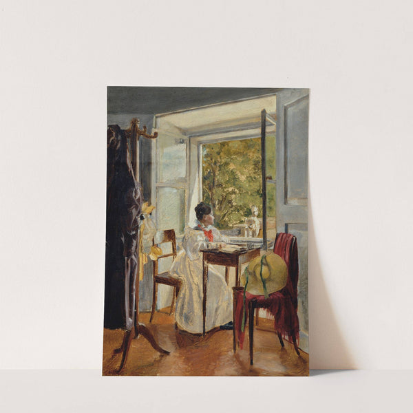 Marie Krafft am Schreibtisch by Johann Peter Krafft