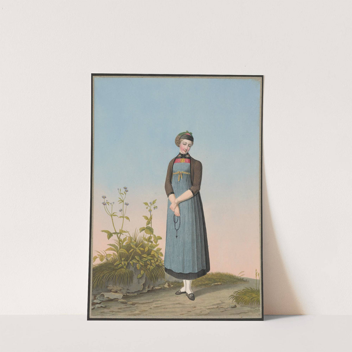 Marie Schroeter, Fille du Préposé du Village de Mariahilf au Canton de Fribourg (1825-1830) by Jean Emmanuel Locher