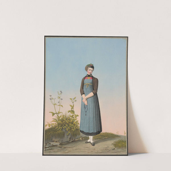 Marie Schroeter, Fille du Préposé du Village de Mariahilf au Canton de Fribourg (1825-1830) by Jean Emmanuel Locher