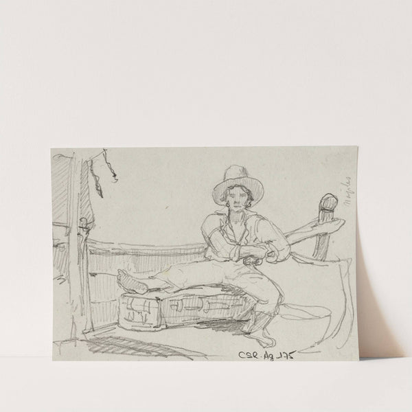 Marin tenant la barre by René Marjolin