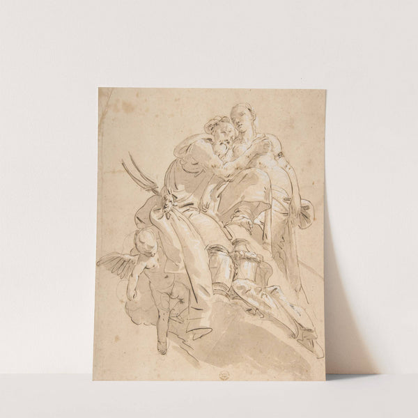 Marine Deity with Attendant Female Figure (1696–1770) by Giovanni Battista Tiepolo