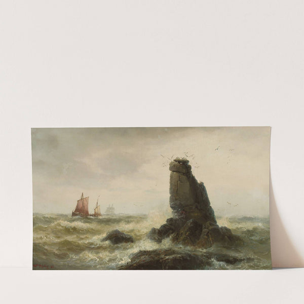 Marine landscape with sail boats (1868) by Vilhelm Melbye