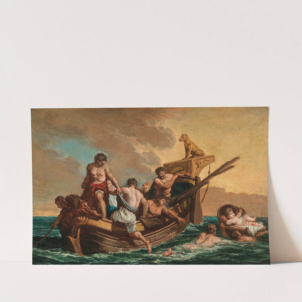 Mariners rescuing a young boy adrift at sea in a basket by Giovanni Paolo Panini