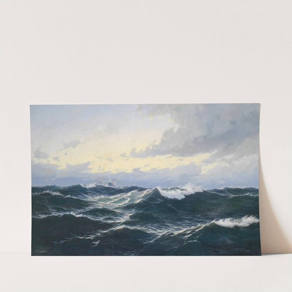 Marinestück mit Dampfer by Max Jensen