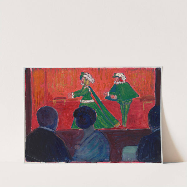 Marionette Theater - in the foreground Jawlensky and Marianne von Werefkin by Marianne von Werefkin