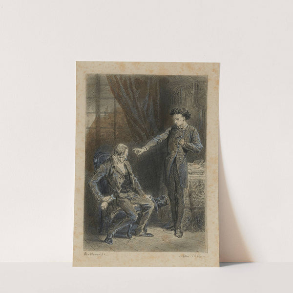 Marius confond Thénardier Bouteille d’encre qui ne réussit qu’à blanchir (1866) by Alphonse Marie De Neuville