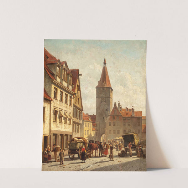 Market Day, Nuremberg, Germany by Jacques François Carabain