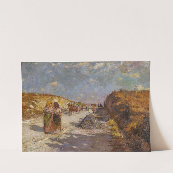 Market day, Rome by Girolamo Nerli