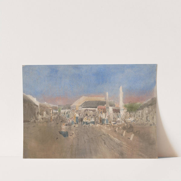 Market in Szolnok (1880) by Ladislav Mednyánszky