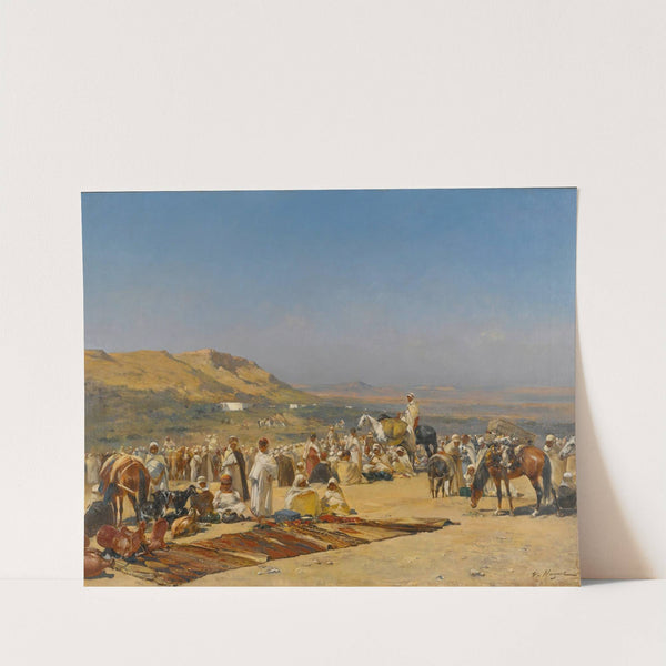 Market In The Desert by Victor Huguet