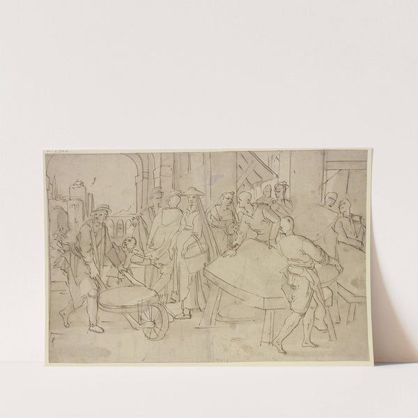 Market scene by Jan van de Velde II