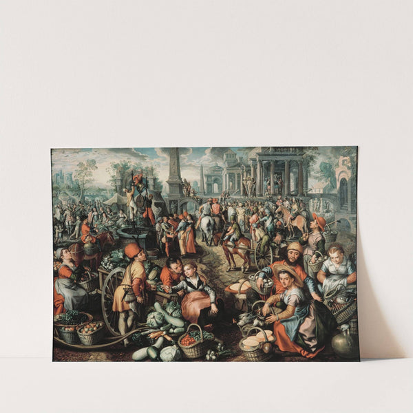 Market Scene, Ecce Homo, the Flagellation and the Carrying of the Cross by Joachim Beuckelaer