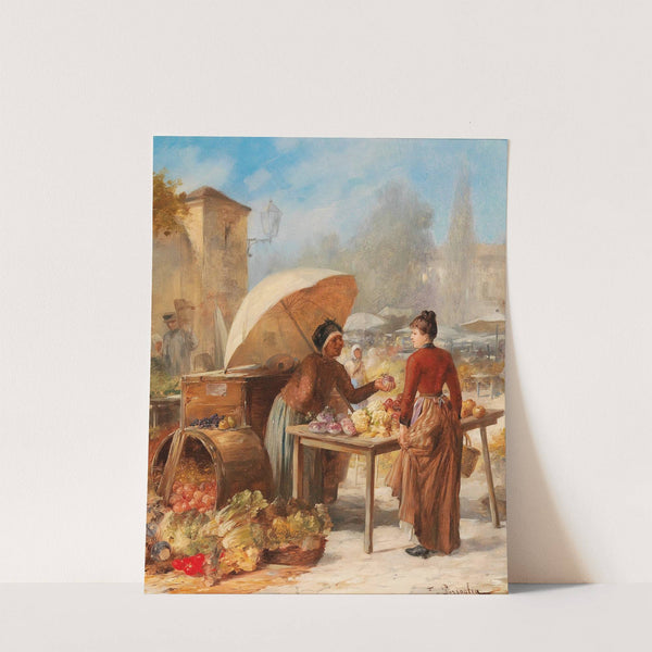 Market Scene by Franz von Persoglia