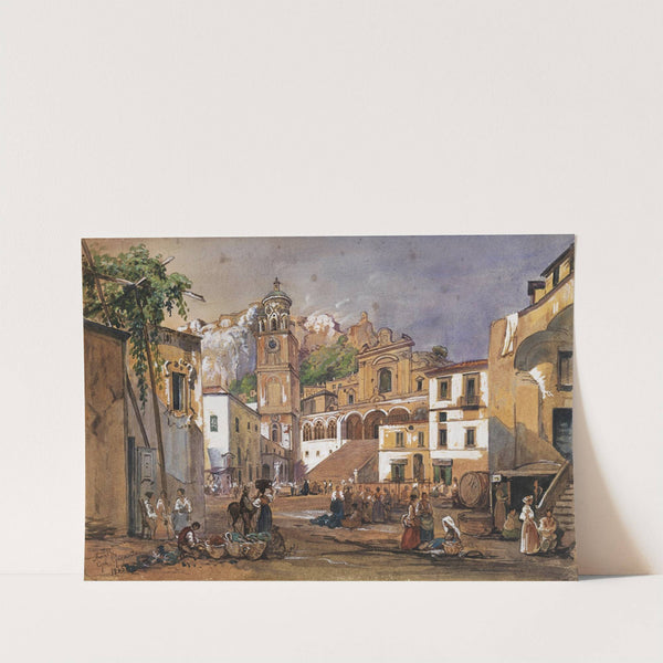 Market scene in Amalfi (1845) by Giacinto Gigante