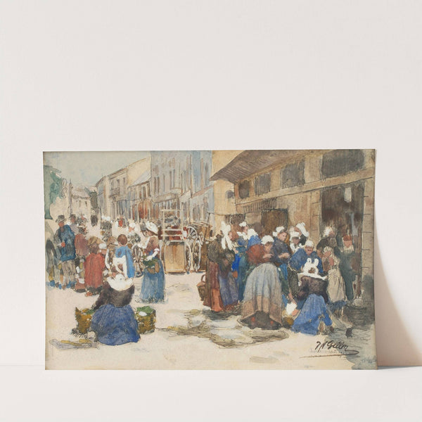 Markt in Concarneau (1912) by Johann Nepomuk Geller