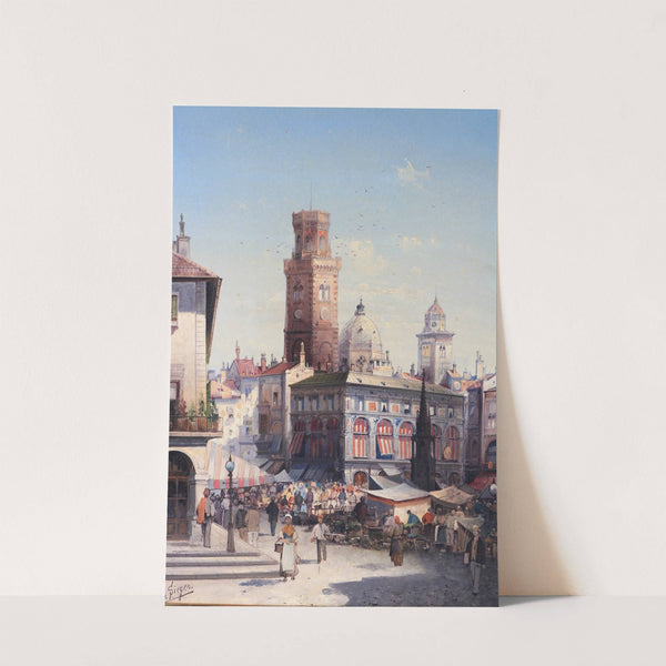 Marktplatz in Bologna by August Von Siegen
