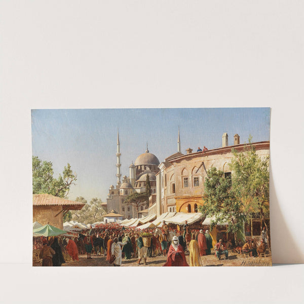 Marktstraße in Konstantinopel mit Hagia Sophia by Harald Jerichau