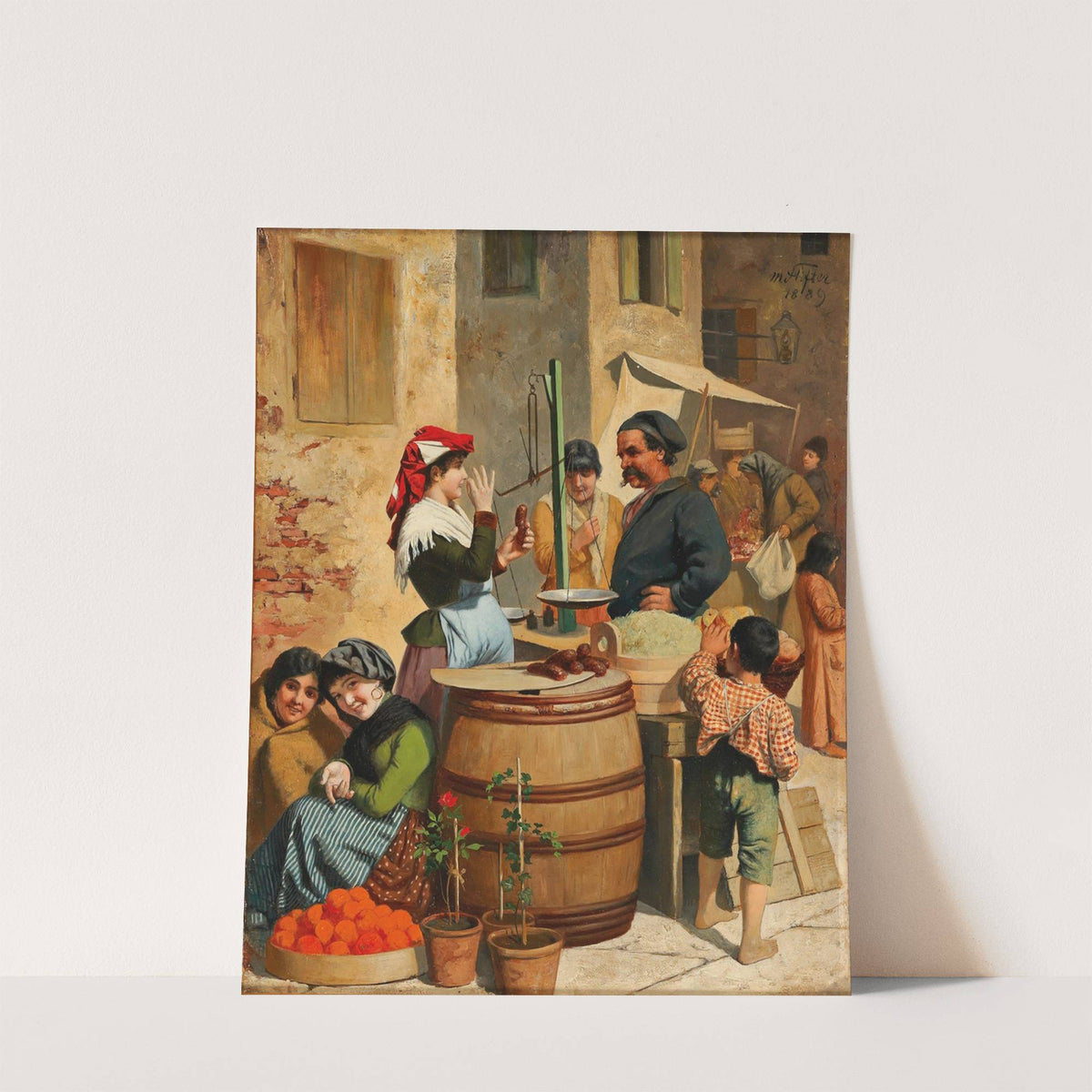 Marktszene in Triest by Moritz Stifter
