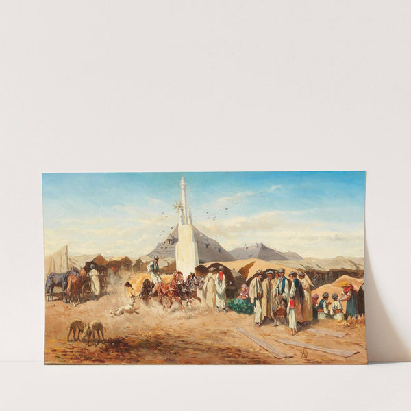 Markttag in einem ungarischen Dorf by Alexander Von Bensa